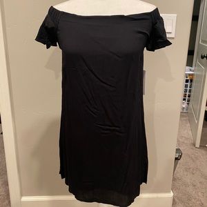 Black off the shoulder dress